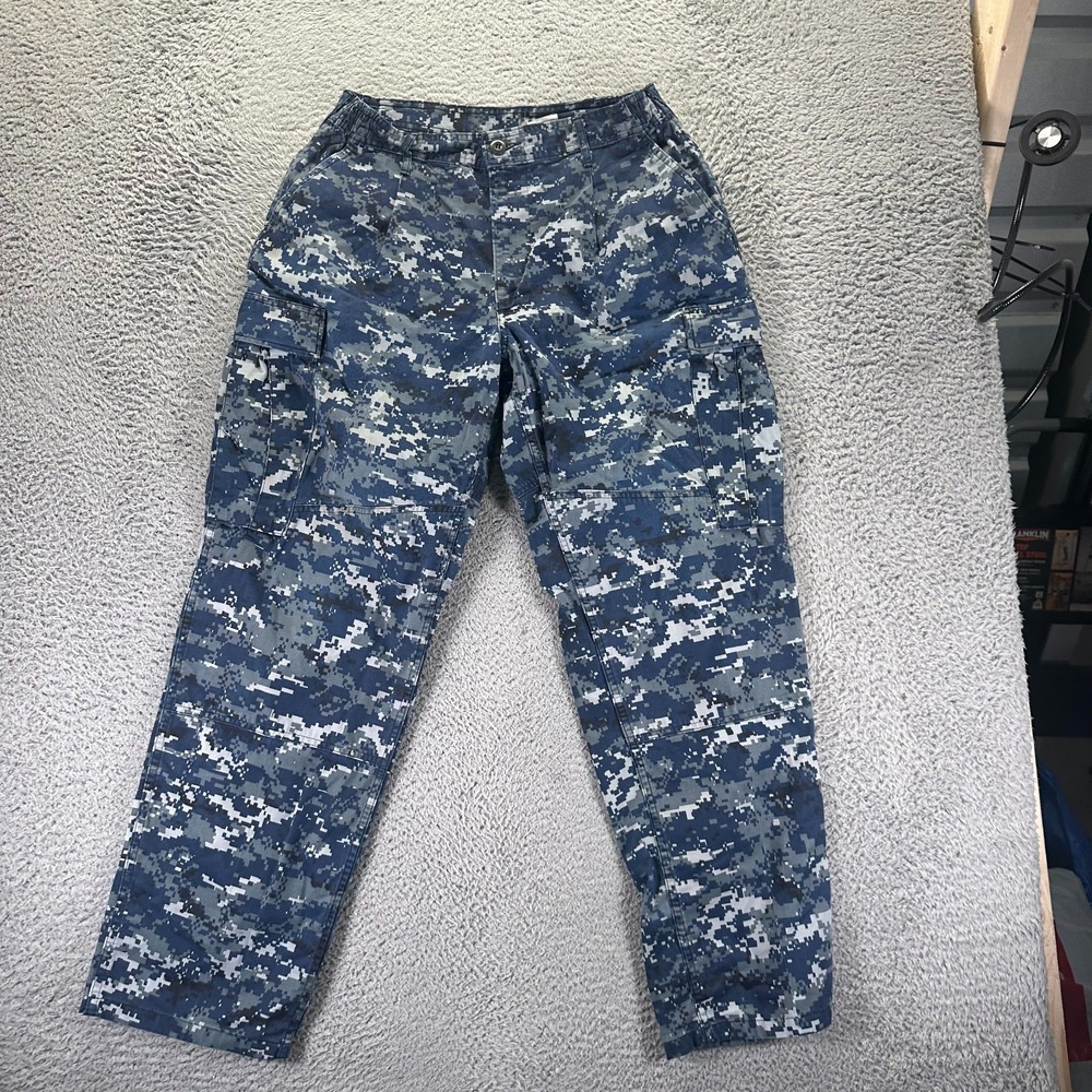 US Navy Cargo Pants Mens Medium 32x32 Camouflage Working Trousers Combat